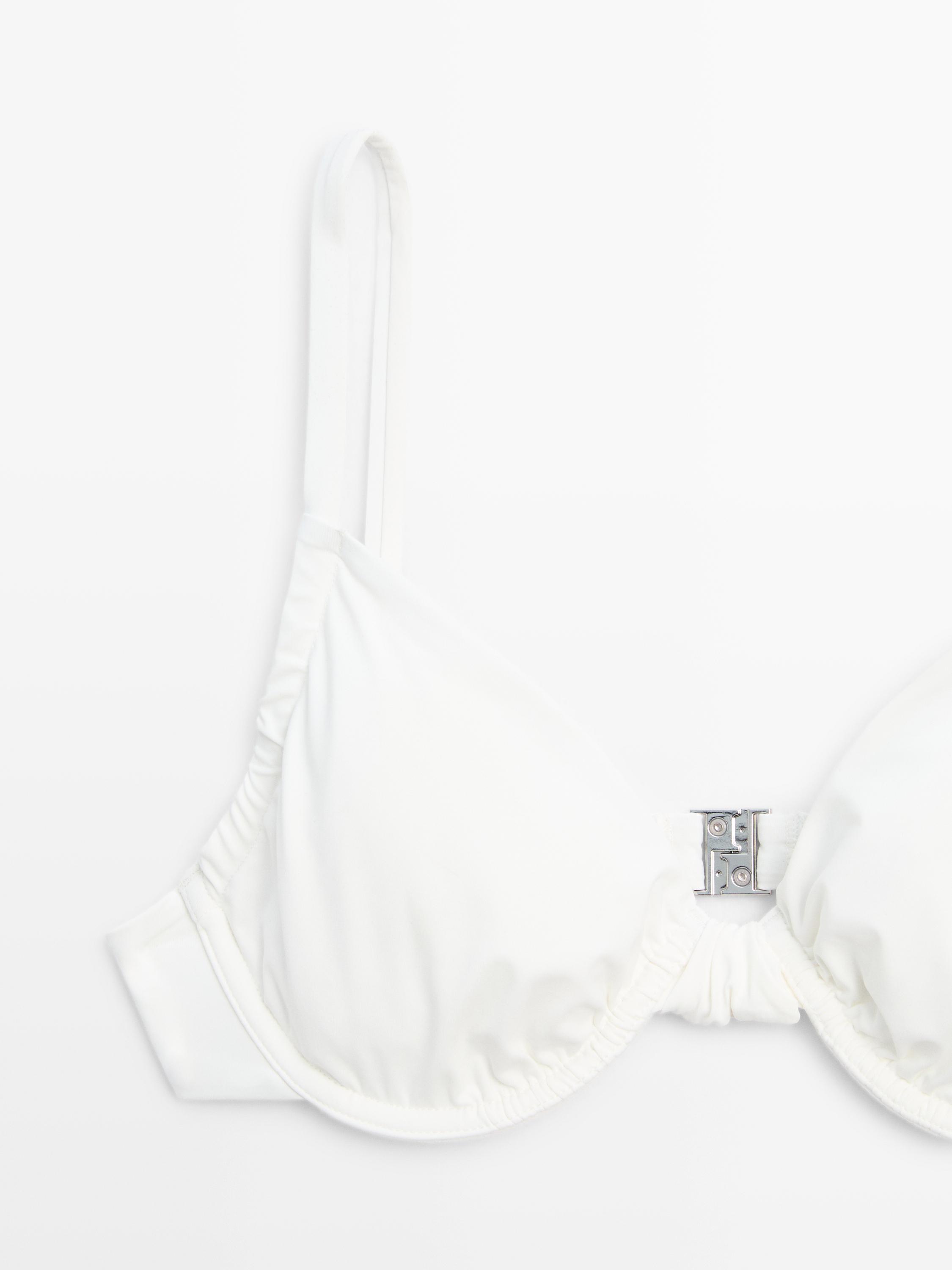 Haut de bikini froncé à armatures